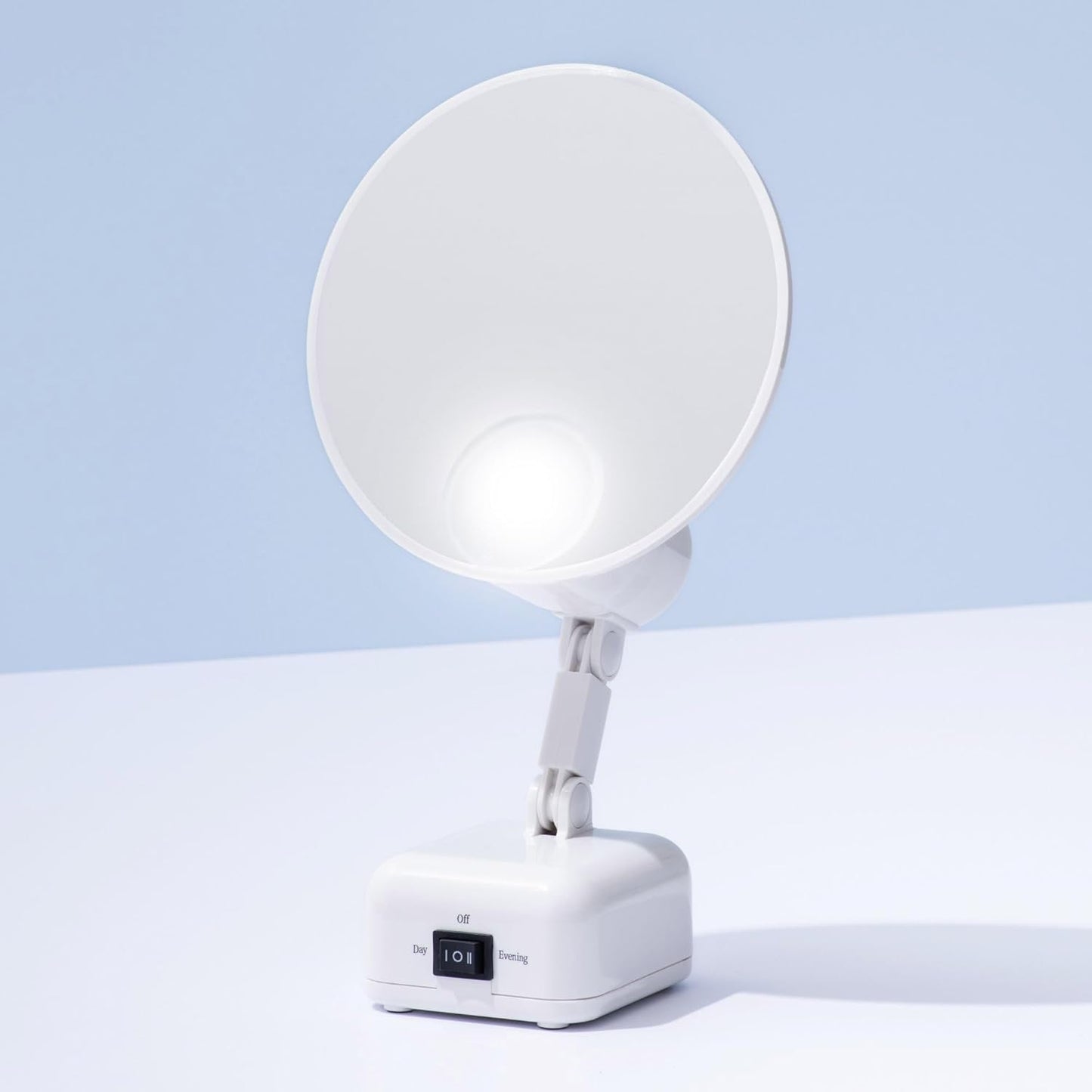 Floxite FL-615-2 15X LED Supervision Travel Magnifying Mirror with Light, Lighted Makeup Mirror with magnification, Portable Vanity mirror with light, plug in, battery operated, cosmetic mirror