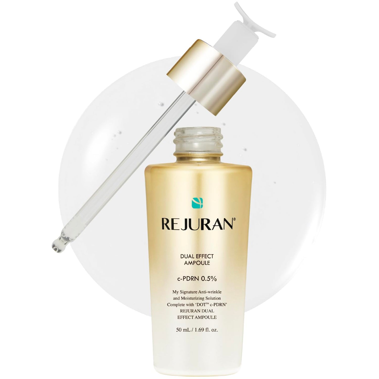REJURAN® Turnover Ampoule, c-PDRN® – Original Salmon DNA PDRN Face Serum for Firming, Hydrating, Radiant Glass Skin with Visible Anti-Aging Results. Korean Skin Care, Clinically Developed (1.01 fl oz)