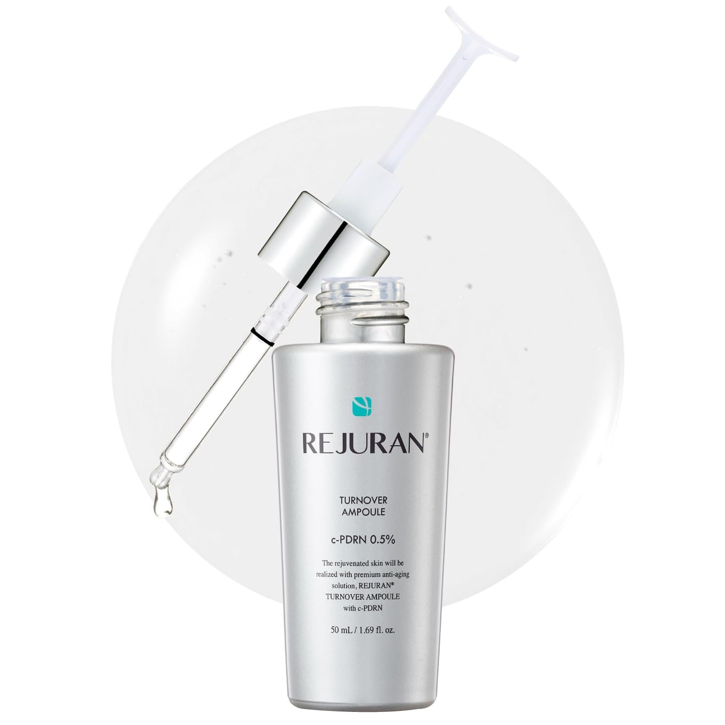 REJURAN® Turnover Ampoule, c-PDRN® – Original Salmon DNA PDRN Face Serum for Firming, Hydrating, Radiant Glass Skin with Visible Anti-Aging Results. Korean Skin Care, Clinically Developed (1.01 fl oz)