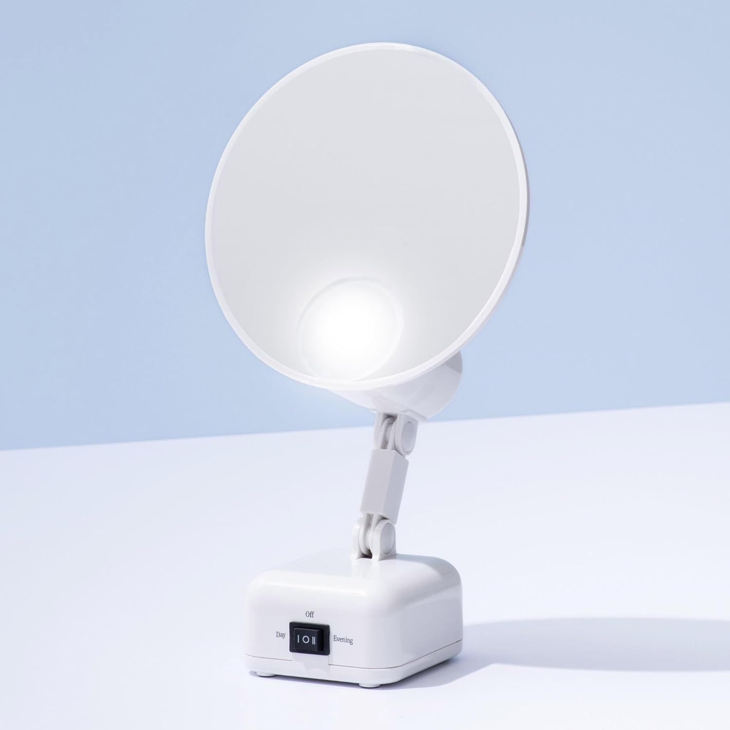 Floxite FL-615-2 15X LED Supervision Travel Magnifying Mirror with Light, Lighted Makeup Mirror with magnification, Portable Vanity mirror with light, plug in, battery operated, cosmetic mirror