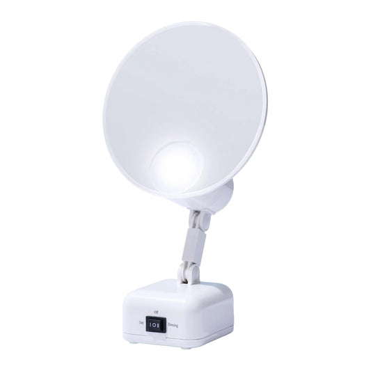 Floxite FL-615-2 15X LED Supervision Travel Magnifying Mirror with Light, Lighted Makeup Mirror with magnification, Portable Vanity mirror with light, plug in, battery operated, cosmetic mirror