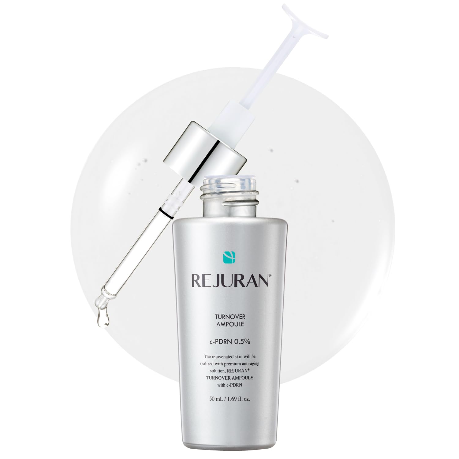 REJURAN® Turnover Ampoule, c-PDRN® – Original Salmon DNA PDRN Face Serum for Firming, Hydrating, Radiant Glass Skin with Visible Anti-Aging Results. Korean Skin Care, Clinically Developed (1.01 fl oz)